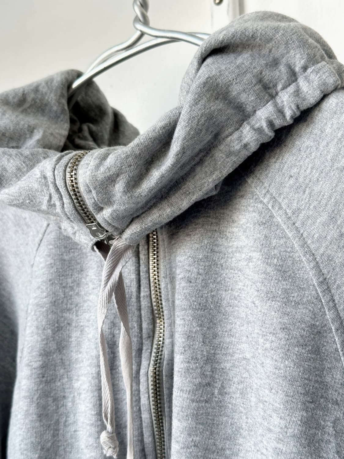 Cotton swear H/S 2way neck zip parker 상품이미지3