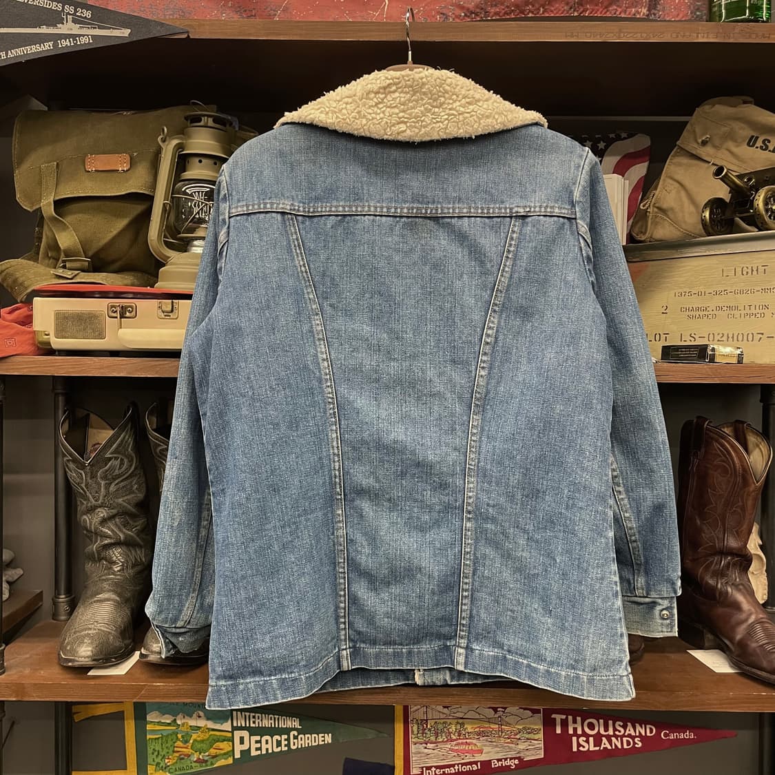 80s 랭글러 Made in USA 쉐르파 데님 자켓 상품이미지2