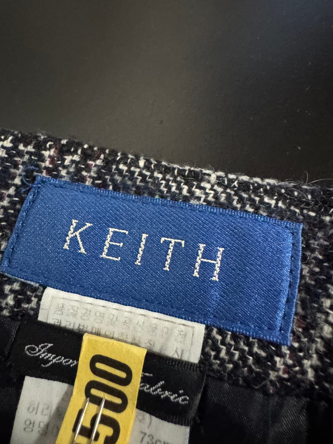 여성 키이스 KEITH 울 혼방 체크 플레어 스커트 29.9인치 상품이미지3