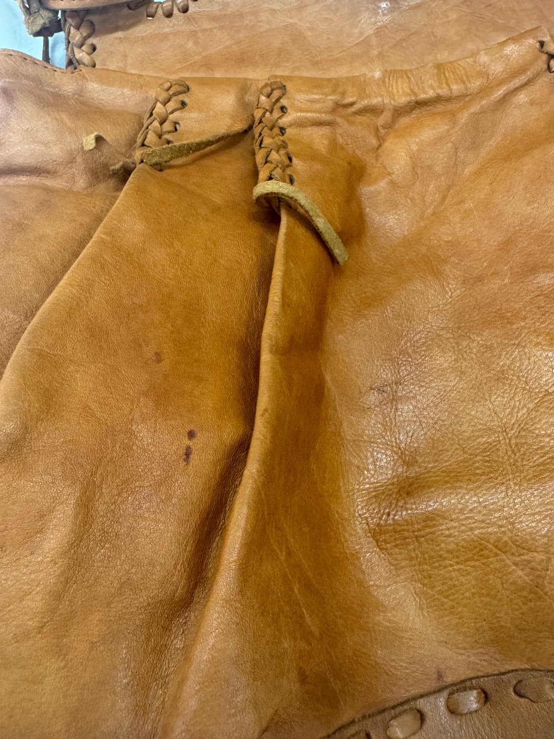 original leather 리얼 가죽 빈티지 짜임 숄더백 그런지 히피 상품이미지4