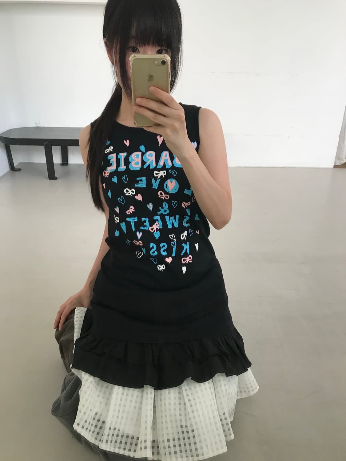 frill printing sleeveless 상품이미지5
