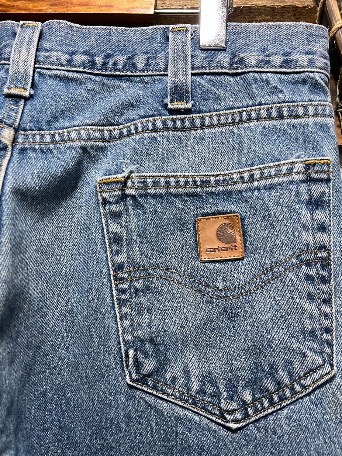 [34]칼하트 USA 빈티지 데미지드 워싱 데님 팬츠 상품이미지8
