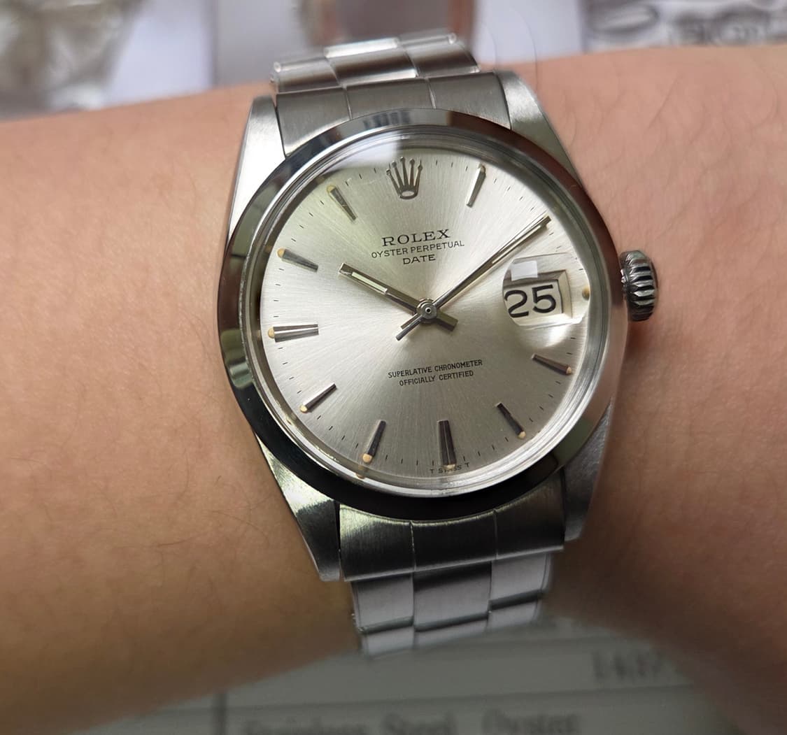 빈티지 롤렉스 오이스터 퍼페츄얼 1500 오리지널 실버판 (감정서 포함) 상품이미지6