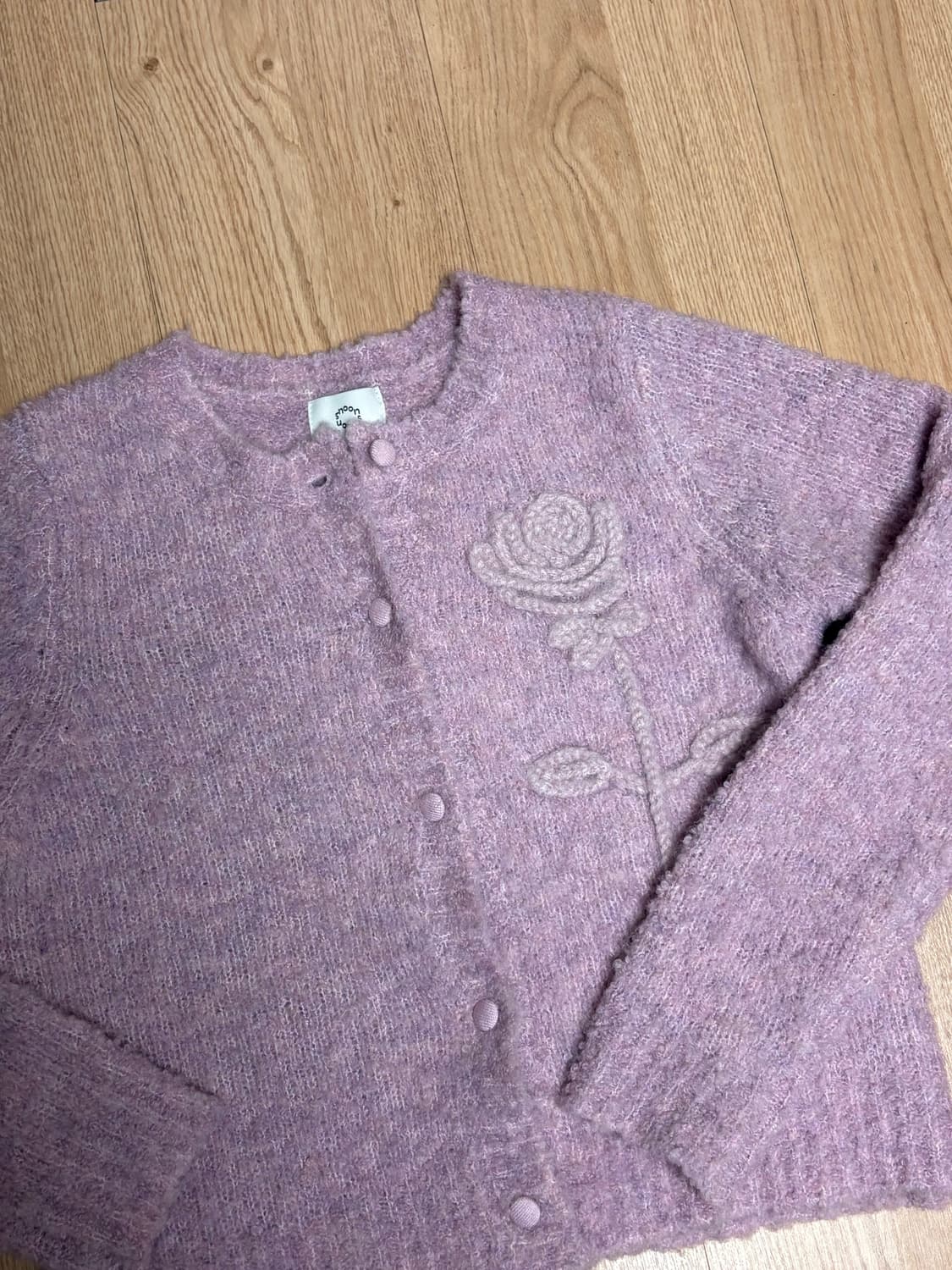 시눈 로즈 플라워 장원영 가디건 라일락 핑크 더바넷 타낫 아카이브제이투유 상품이미지7