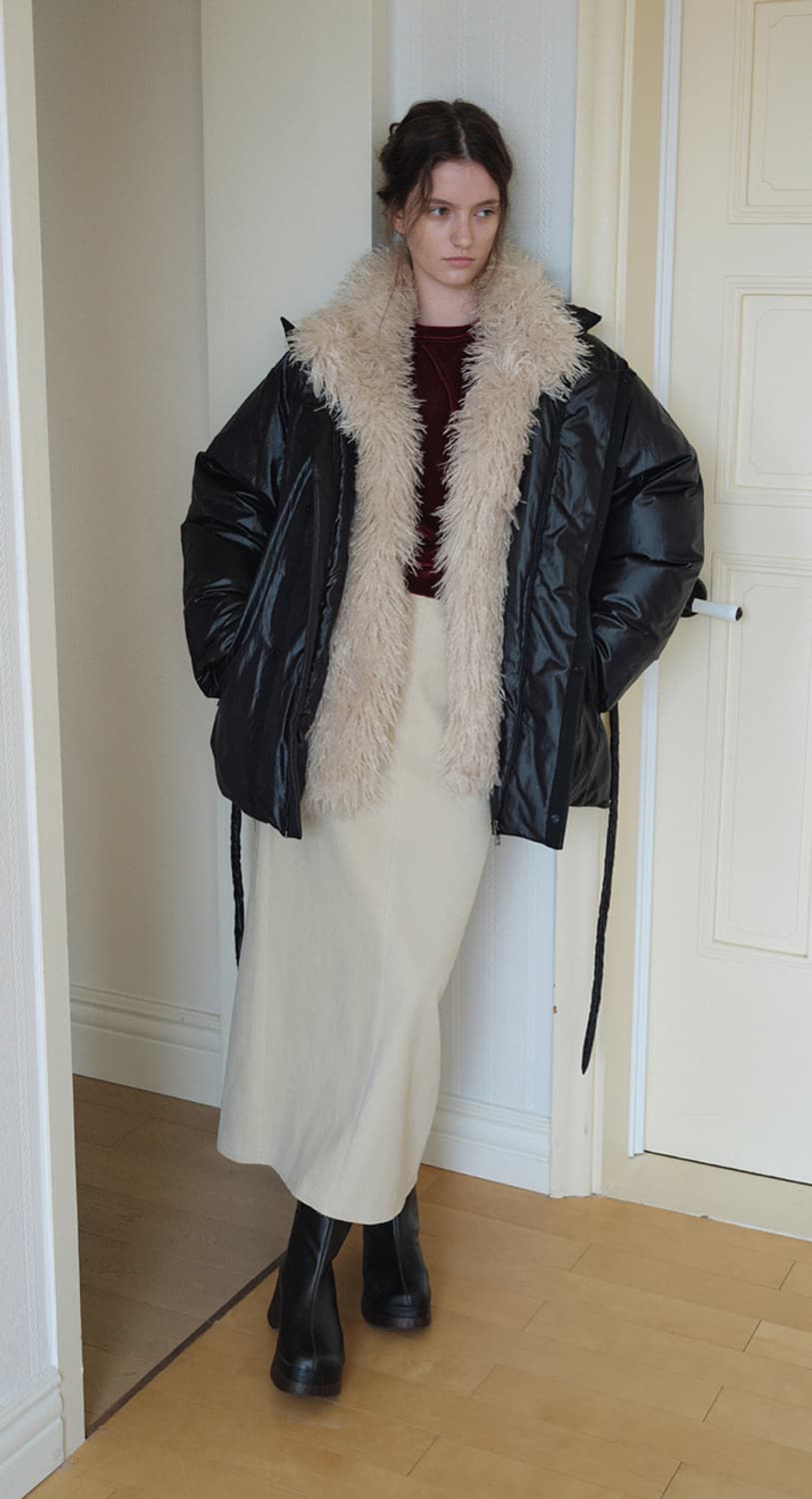 오버듀플레어 FUR HIGH NECK GOOSE DOWN JUMPER_B 상품이미지2