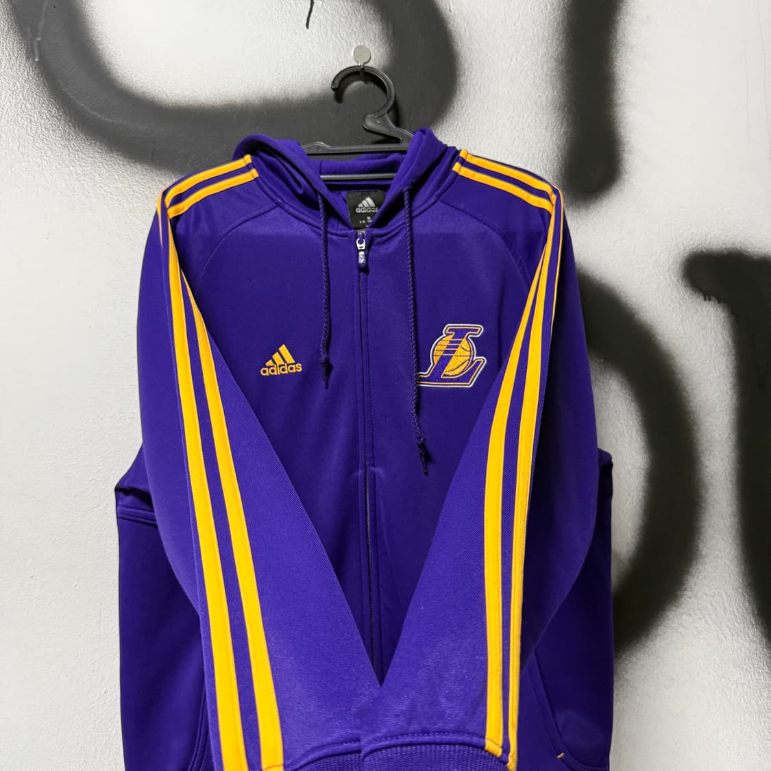 아디다스 x NBA LA 레이커스 올드스쿨 후드 집업 져지 자켓 상품이미지6