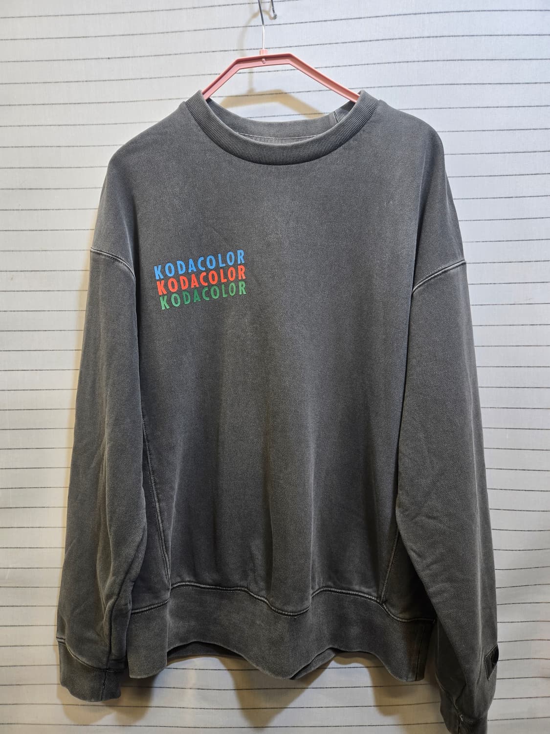 코다컬러 KODACOLOR 맨투맨 티셔츠 블랙 상품이미지1