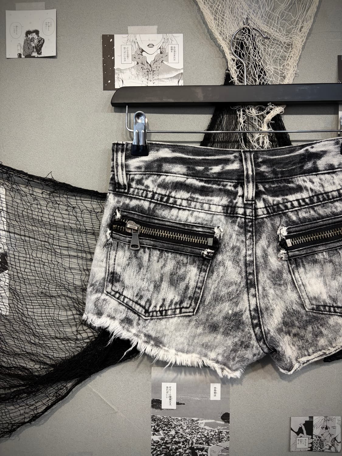 Y2K tie-dye zip detail  short pants 상품이미지8