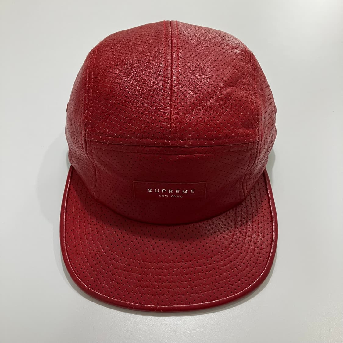 [Supreme] 14ss 슈프림 레더 캠프캡 레드 상품이미지2