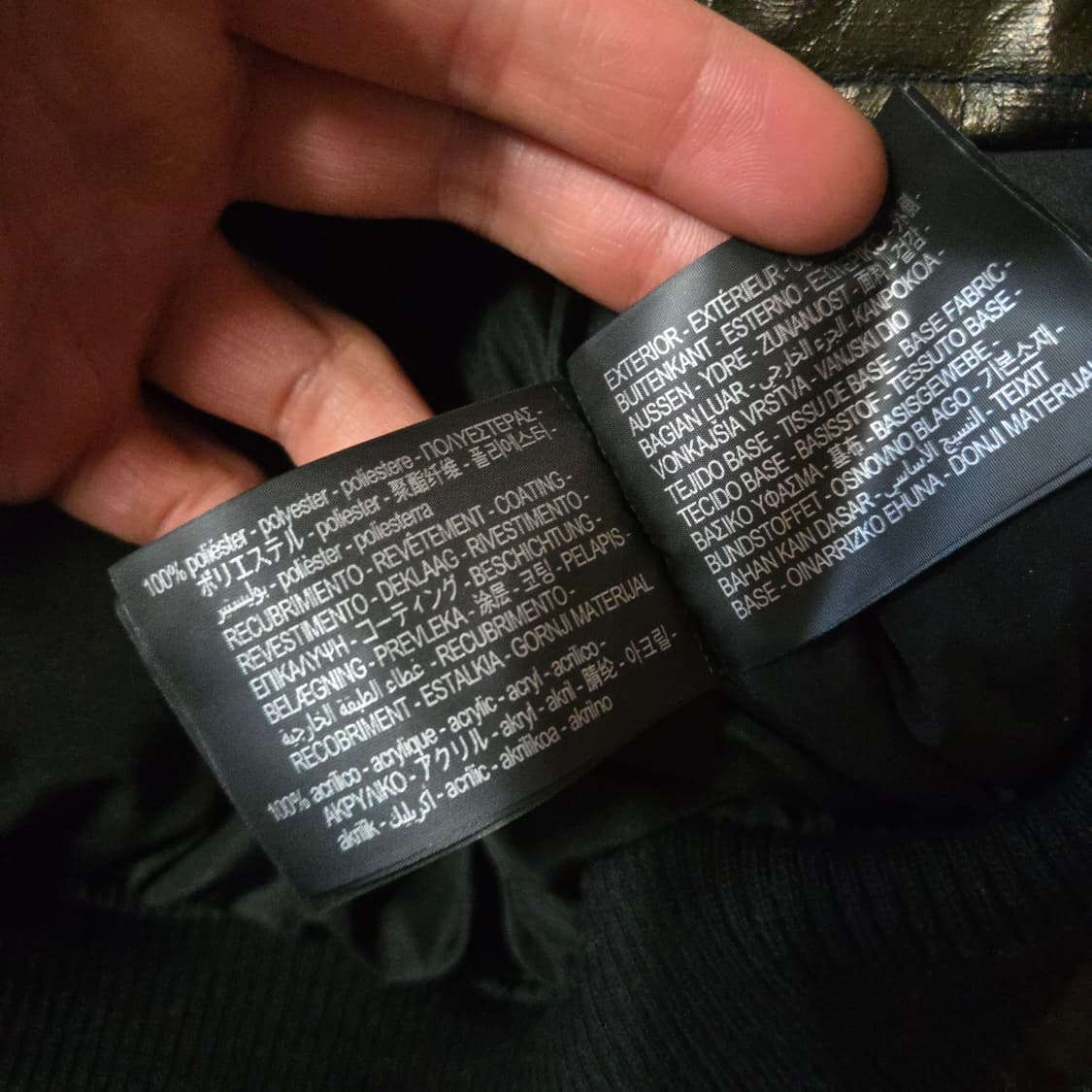 자라 글로시 크랙 레더 봄버 자켓 M (국내L오버핏) 상품이미지8