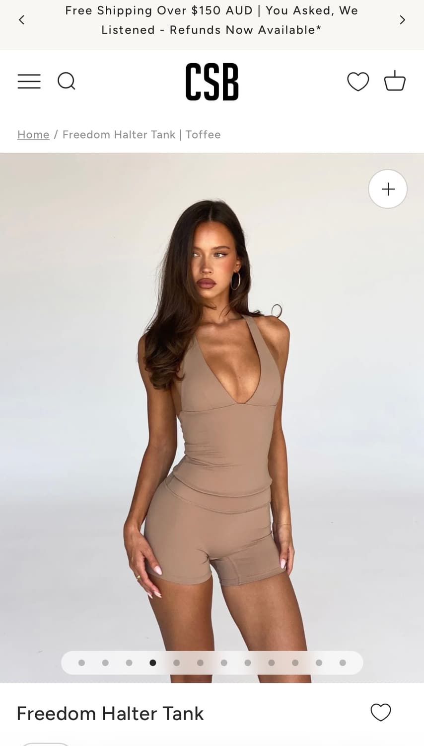 csb freedom halter tank toffee 상품이미지1