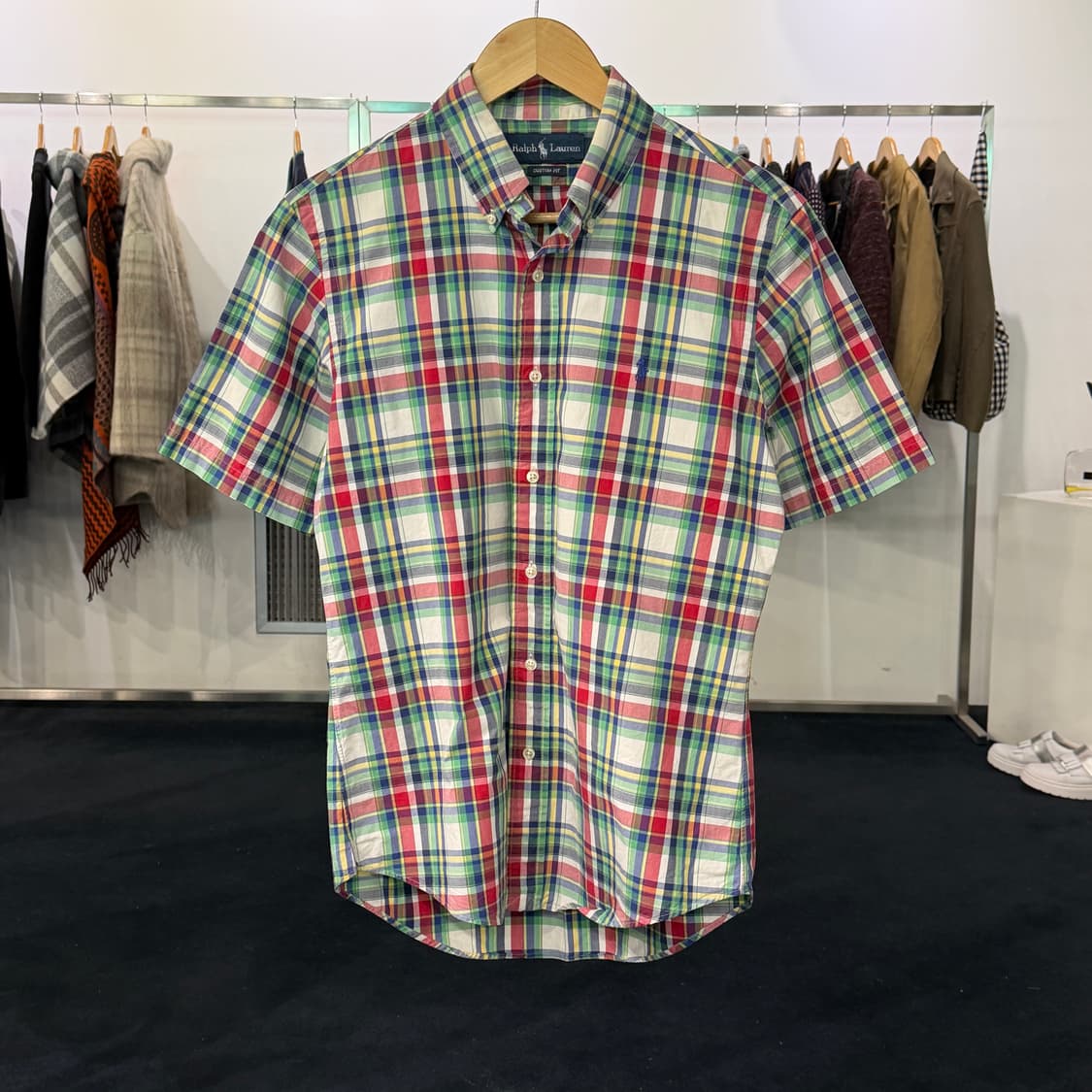 [M] 폴로 랄프로렌 커스컴핏 체크 반팔셔츠 상품이미지1