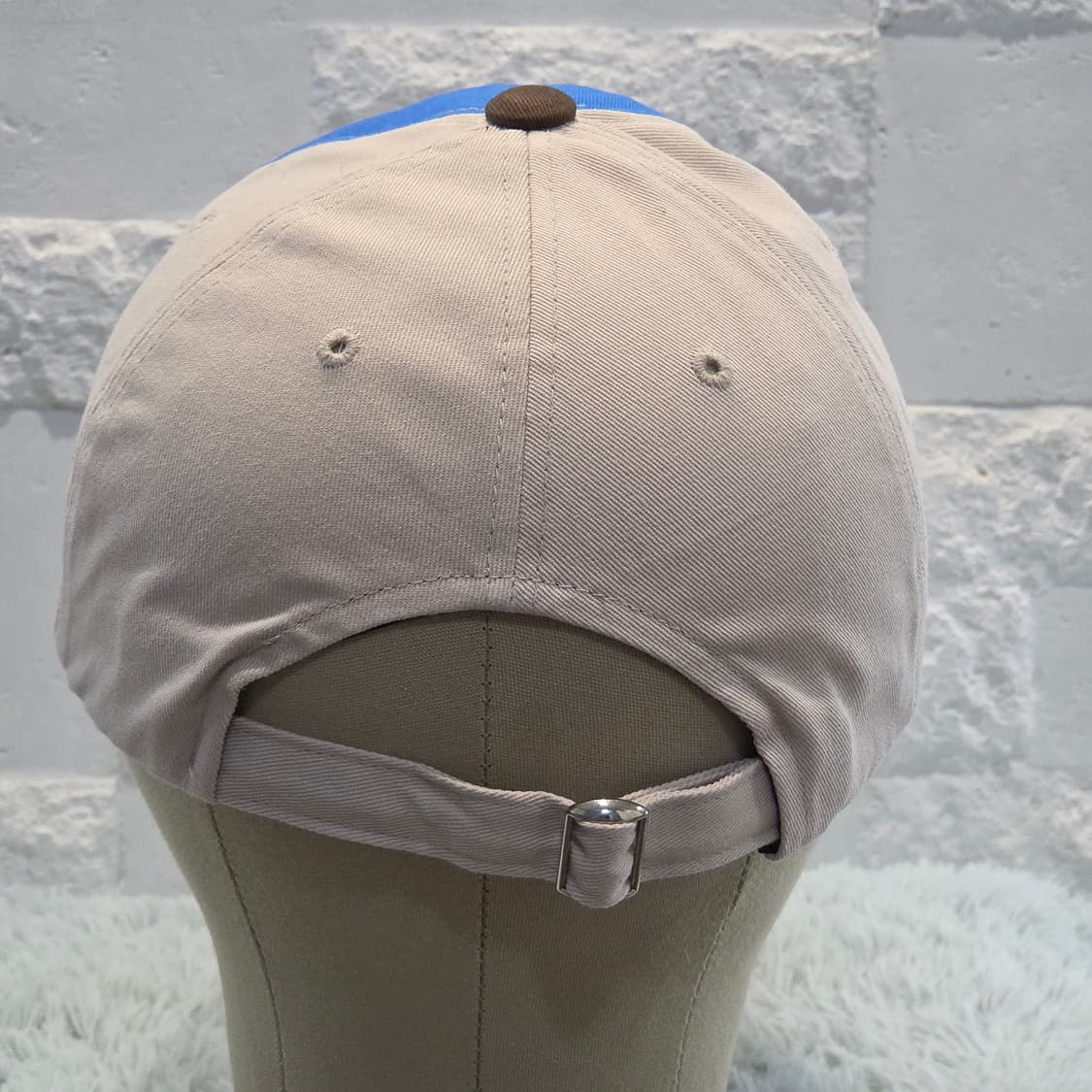 L6-9:m.m.a 코튼 배색 캡 베이지 블루 브라운(57-59) 상품이미지2