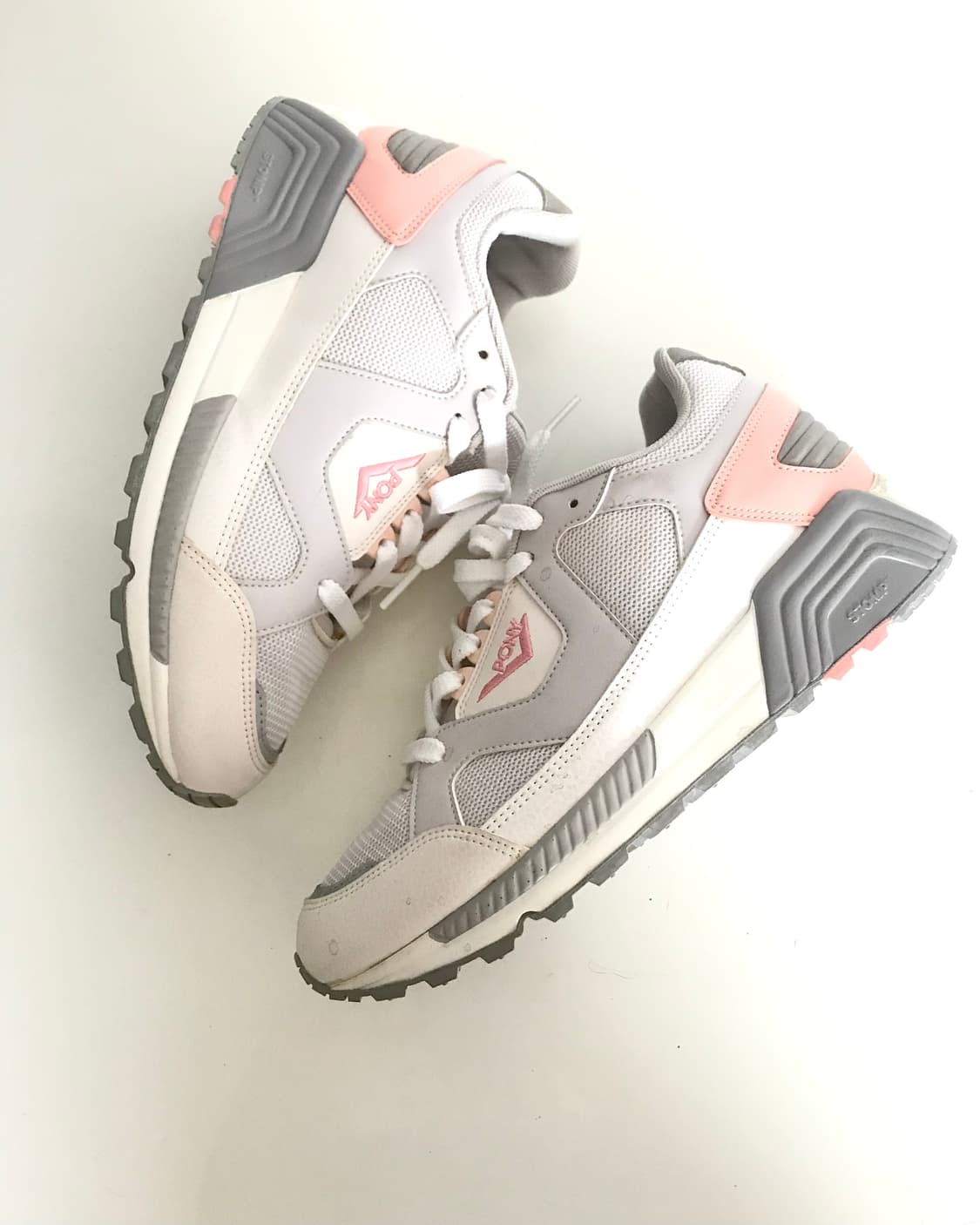 Pony retro babypink-grey platform shoes 상품이미지2
