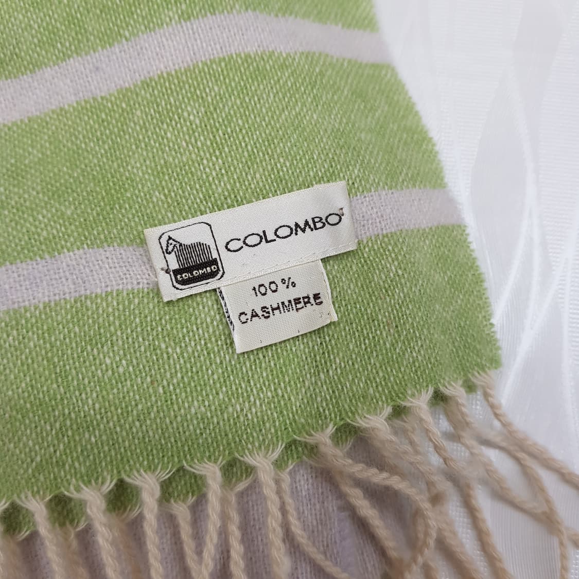 콜롬보 COLOMBO 100% 캐시미어 스트라이프 머플러 상품이미지4