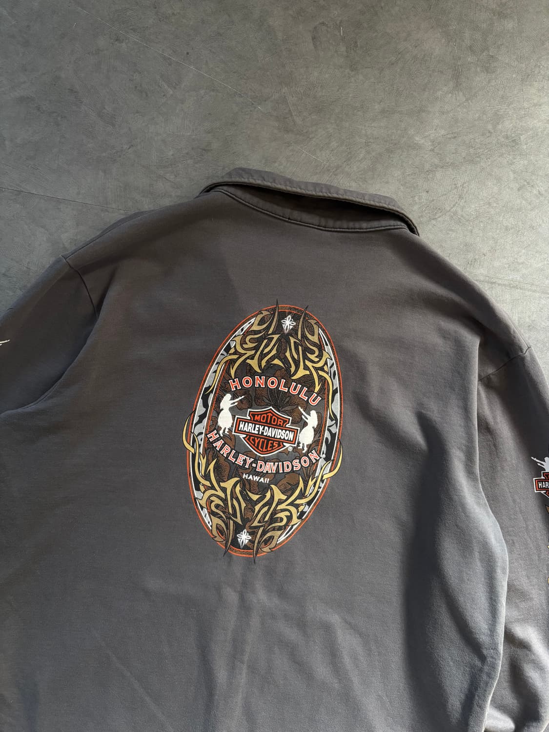 Harley Davidson 할리데이비슨 차콜 컬러 플레임 집업  상품이미지10