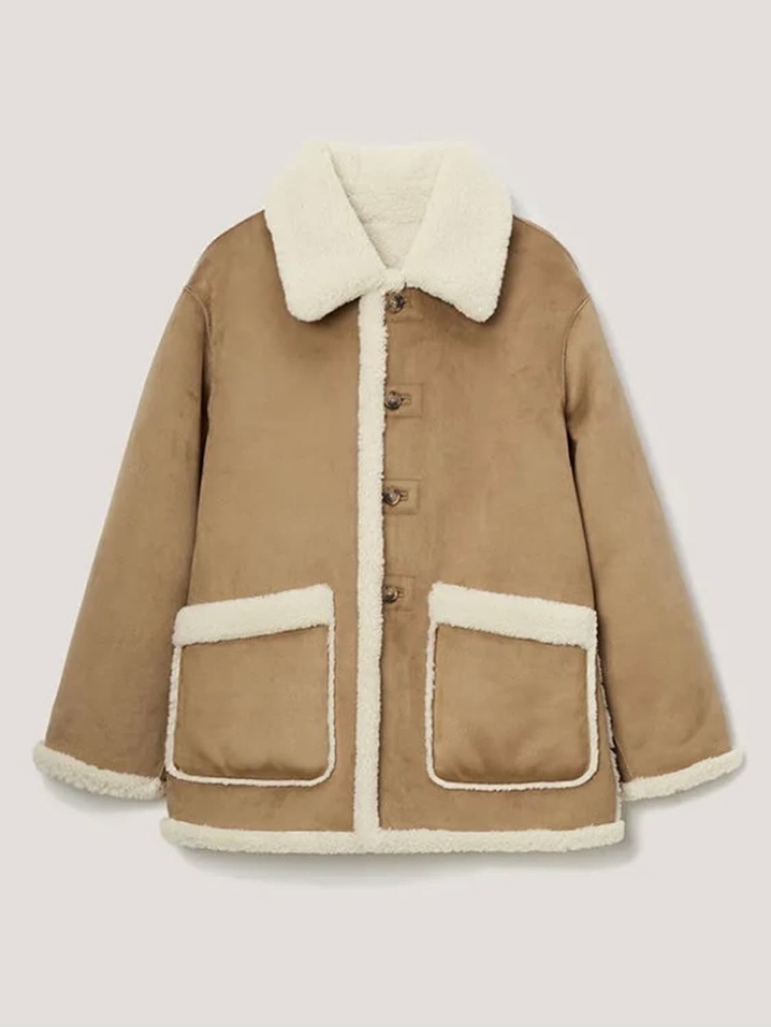 던스트 유니섹스 리버시블 시어링 자켓 카멜 XS 상품이미지3