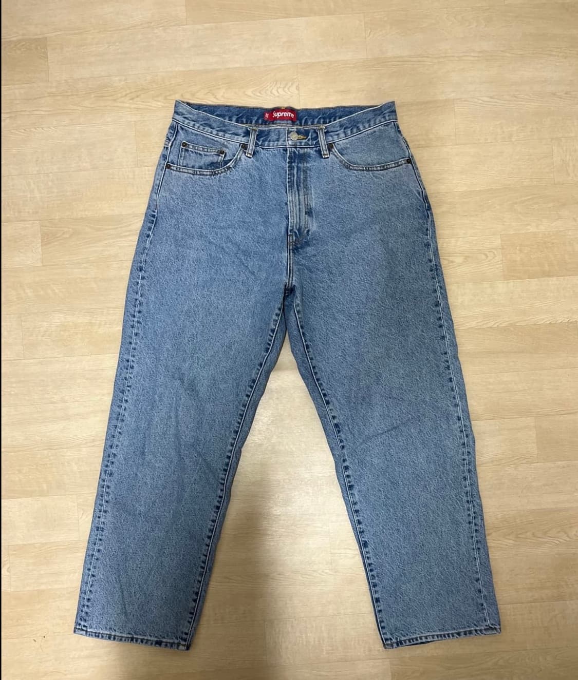 [25SS] 슈프림 배기진 데님 32size (자수 로고 / 극미중고) 상품이미지2