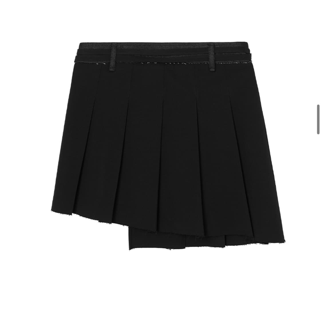 인사일런스 우먼 컷오프 플리츠 스커트 블랙 상품이미지8