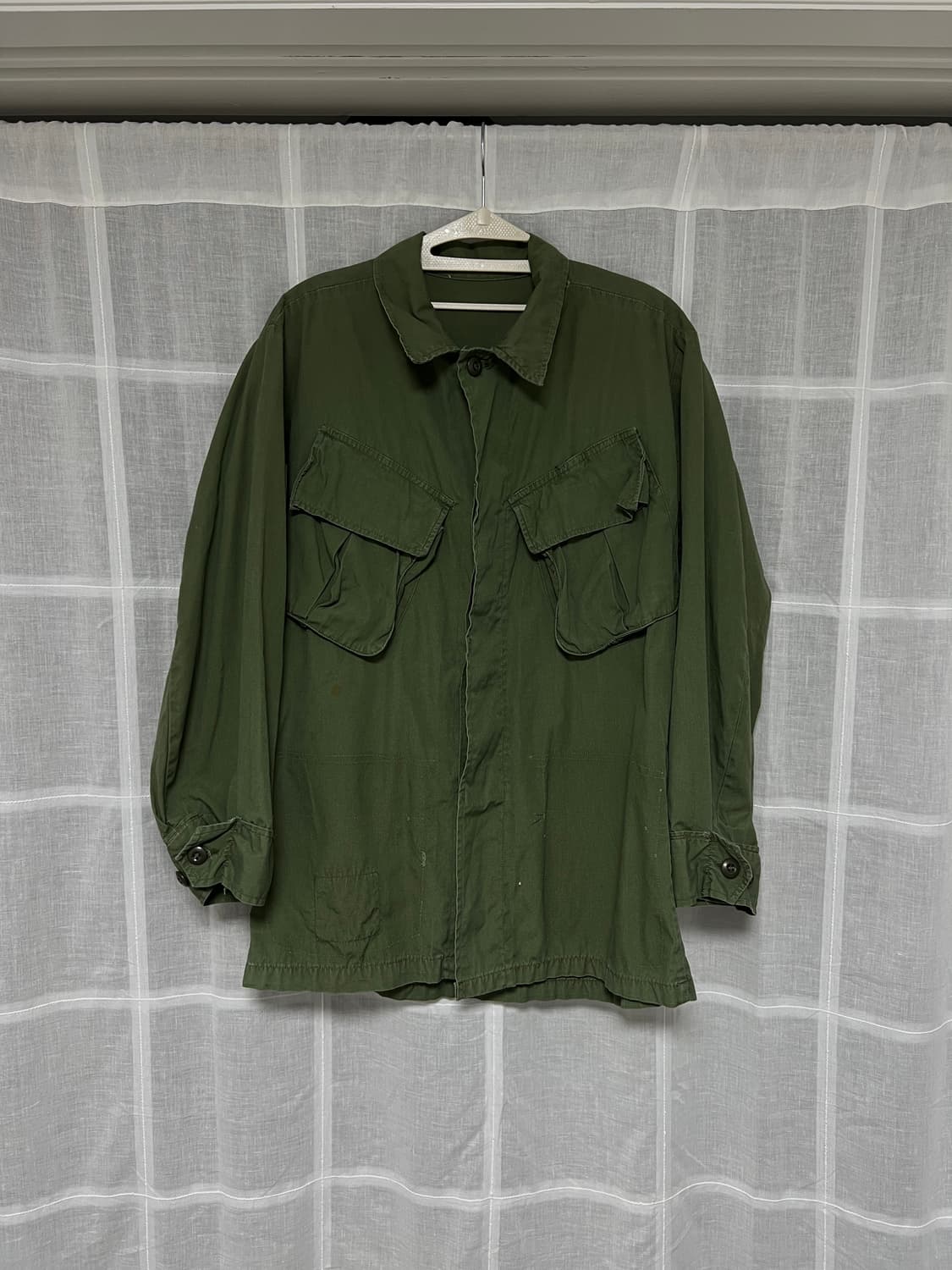 1969s 미군 정글 퍼티그 자켓 오리지널 포플린 소재 상품이미지1
