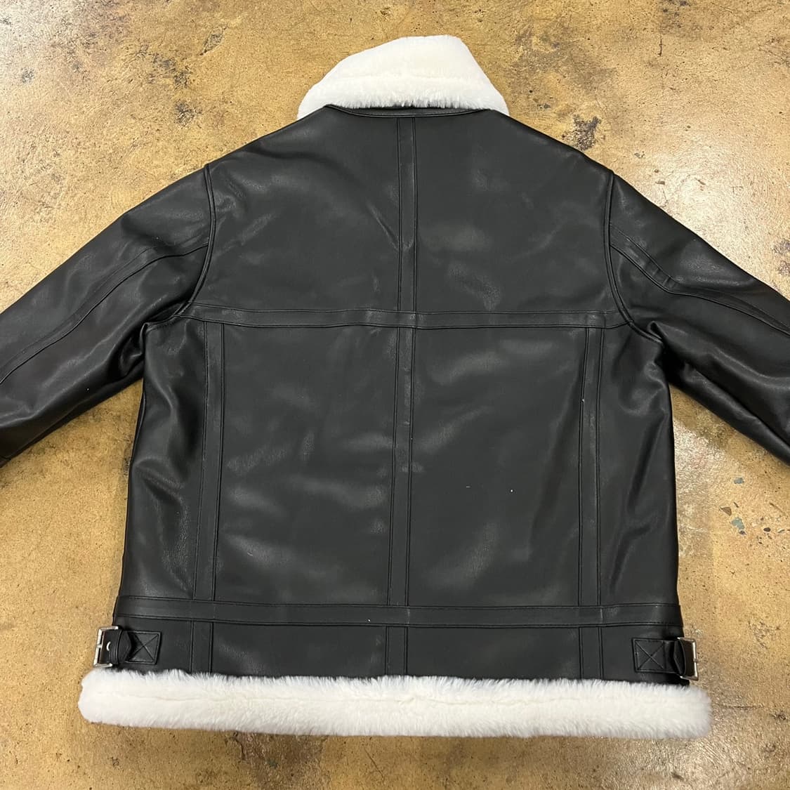 [정품/XXL] 도프제이슨 블랙 무스탕 자켓 양털 카라 b15 상품이미지4