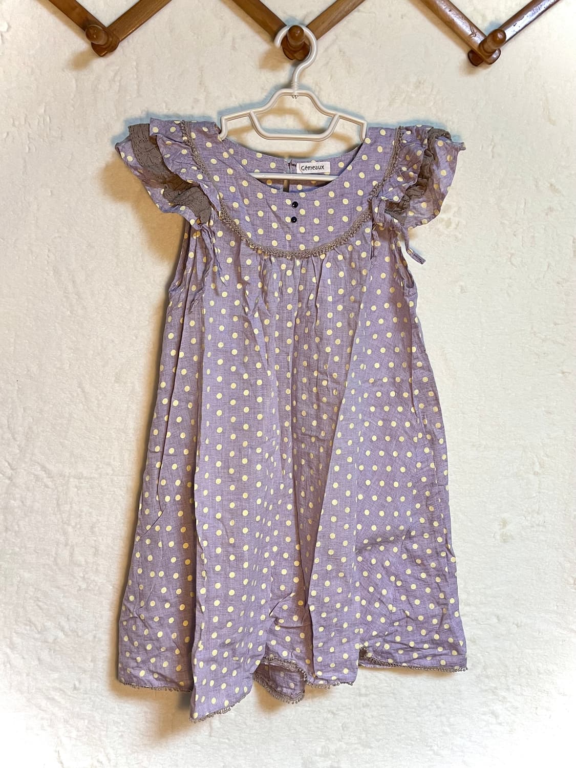 빈티지 모리걸 도트 레이스 원피스 상품이미지1