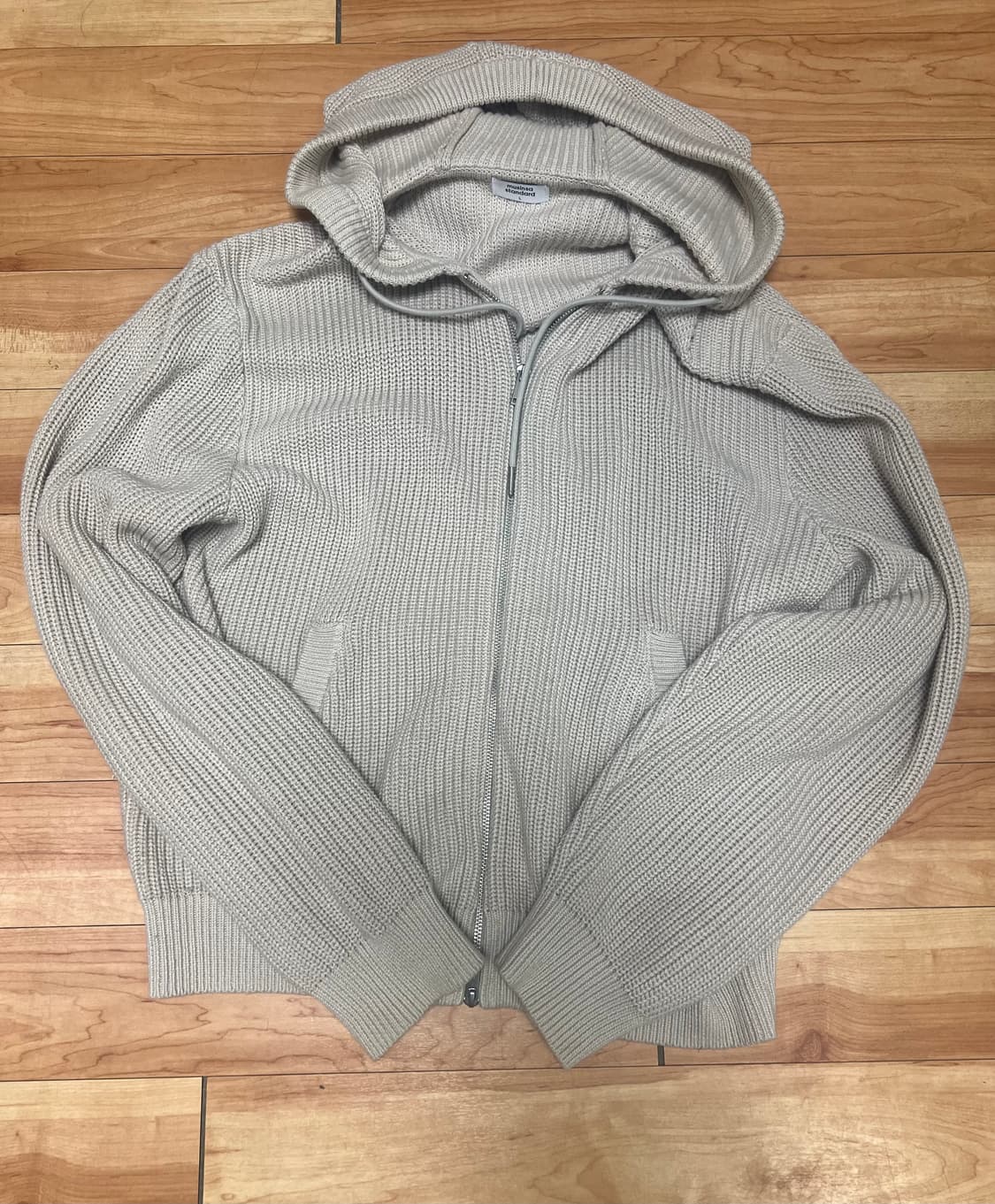 무탠다드 리브드 니트 후드집업 상품이미지3