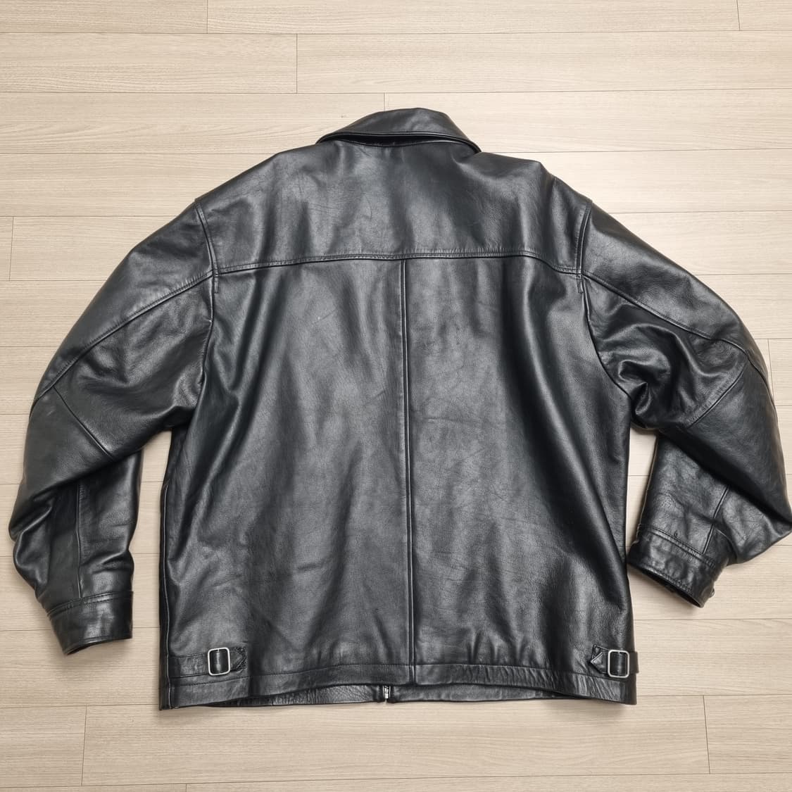 올드갭 싱글 라이더 레더 자켓 블랙(XL) 상품이미지2
