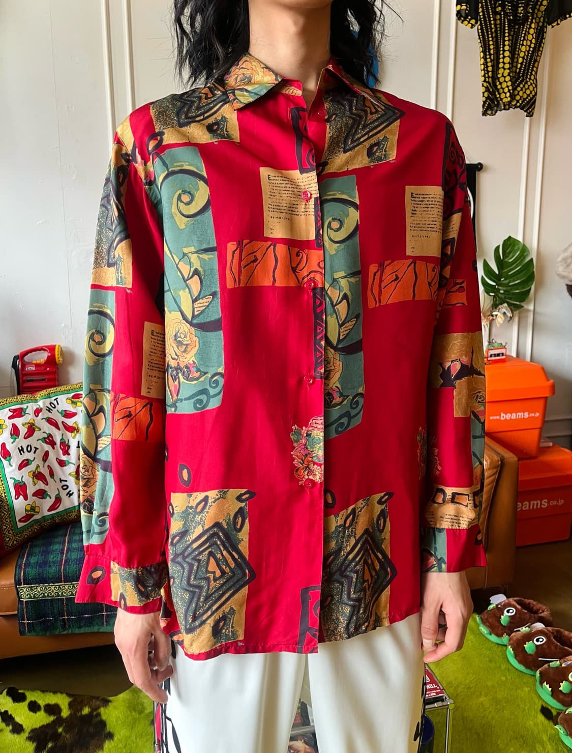 1980-90s Japanese Vintage Slik Shirt 상품이미지2