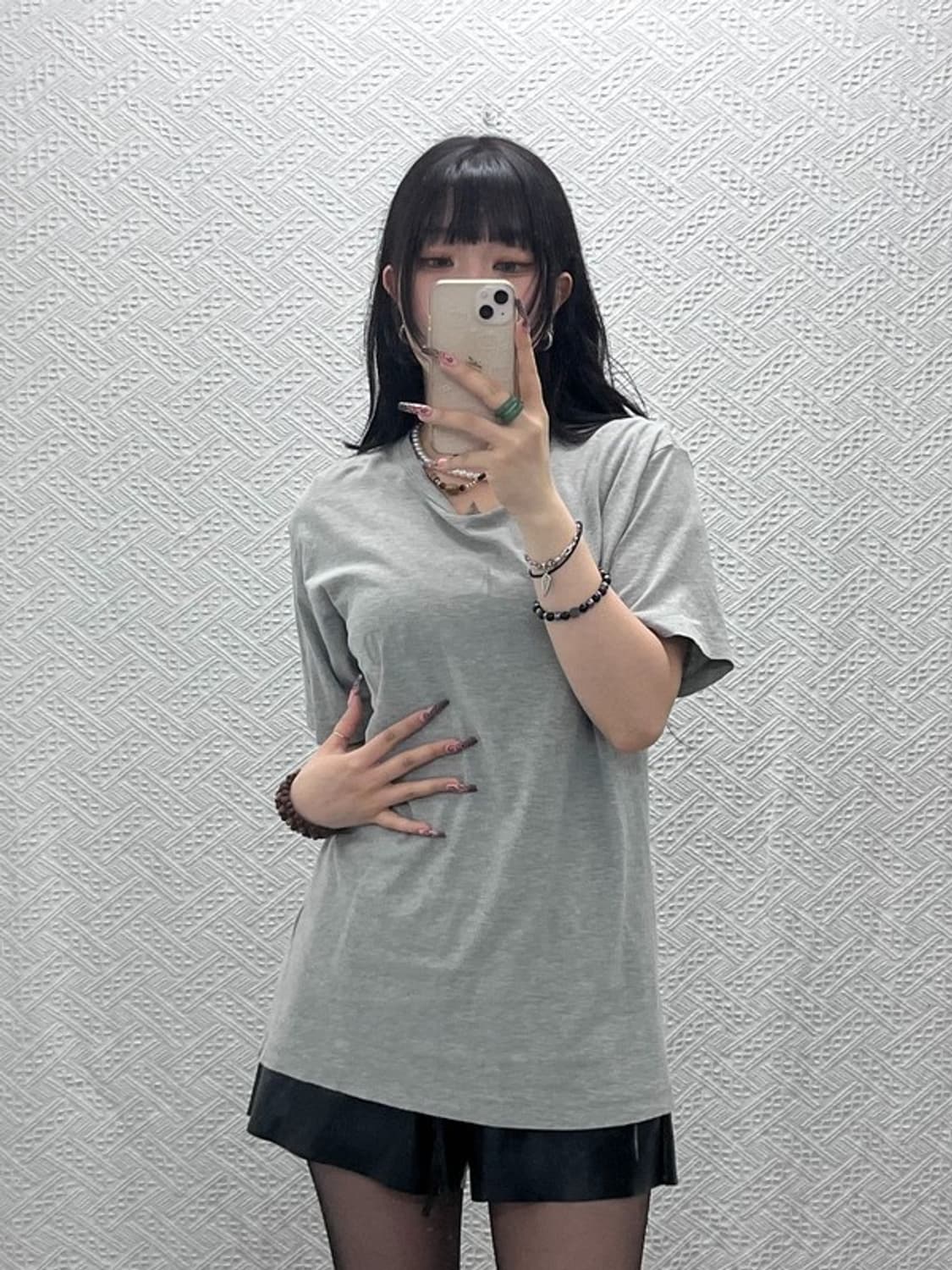 스톤아일랜드 빈티지 모던 캐주얼 무지 반팔티 M C12061 상품이미지2