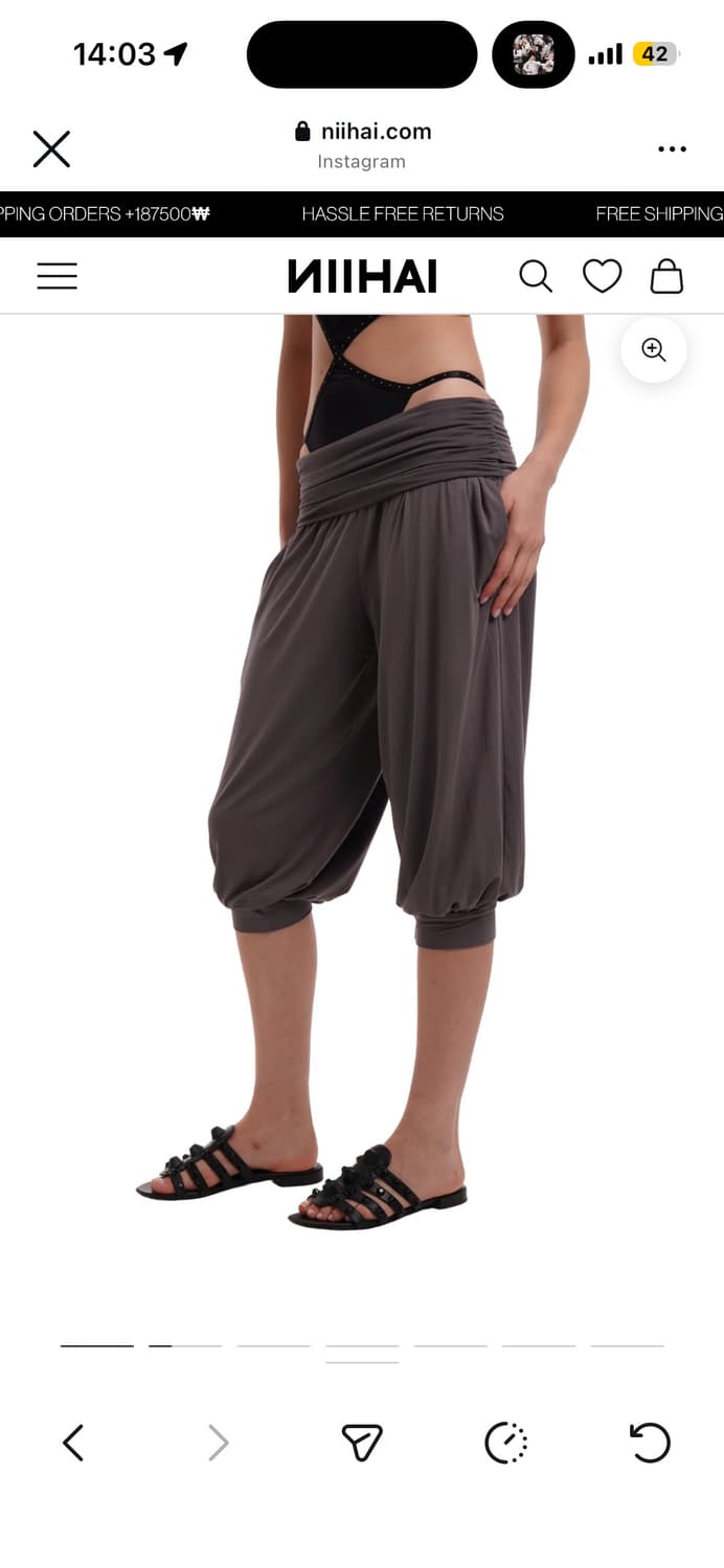 Niihai charli capris in smoke 구합니다 상품이미지1