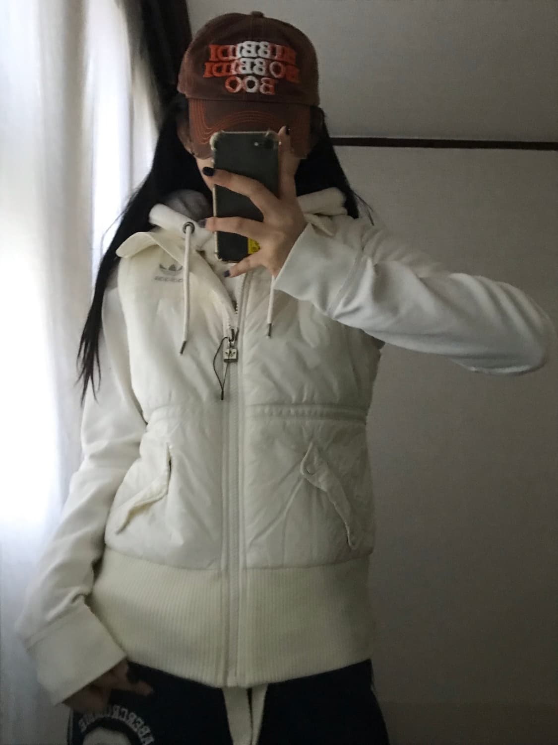 아디다스 아이보리 실버 패딩조끼 상품이미지5