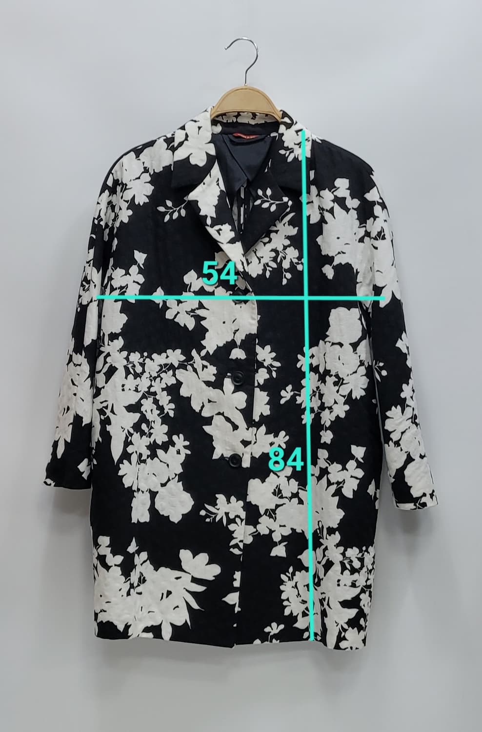 MaxMara 막스마라 플로럴 코튼 자켓 코트 / 여 85 (38) 블랙 상품이미지10