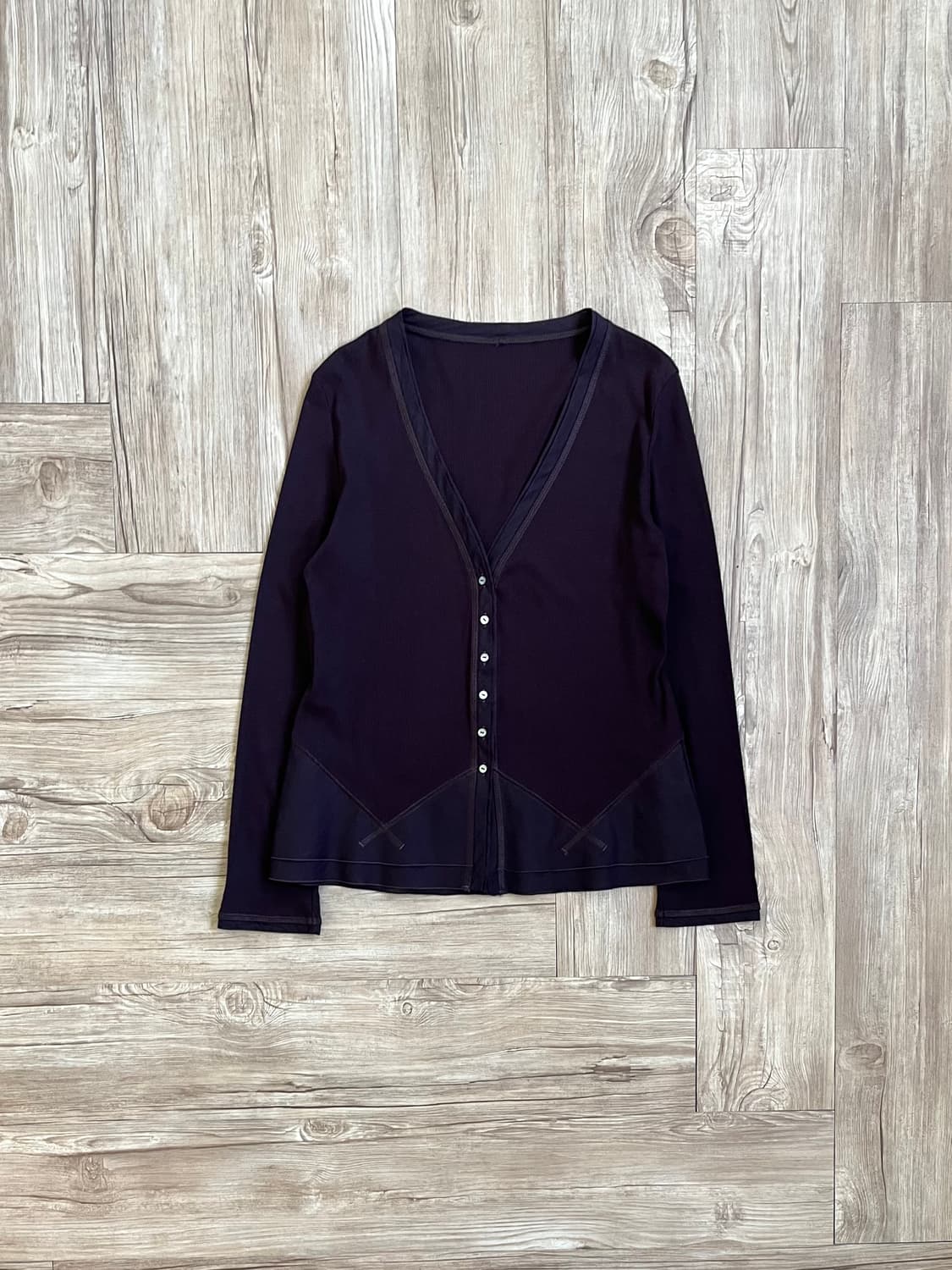 SCAPA 버건디 레이스 가디건 상품이미지1