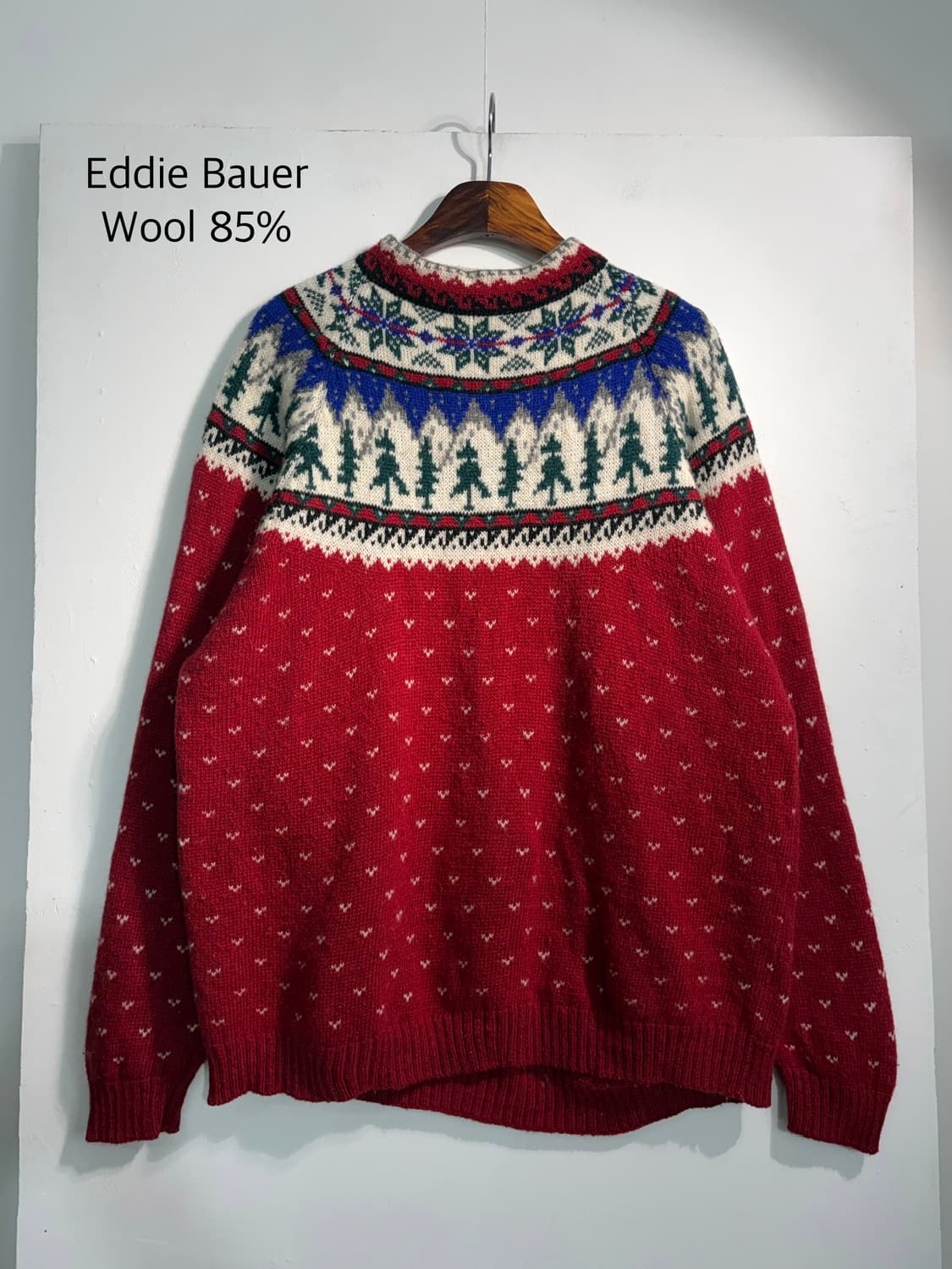 Eddie bauer 에디바우어 울85% 노르딕 니트 L 상품이미지1