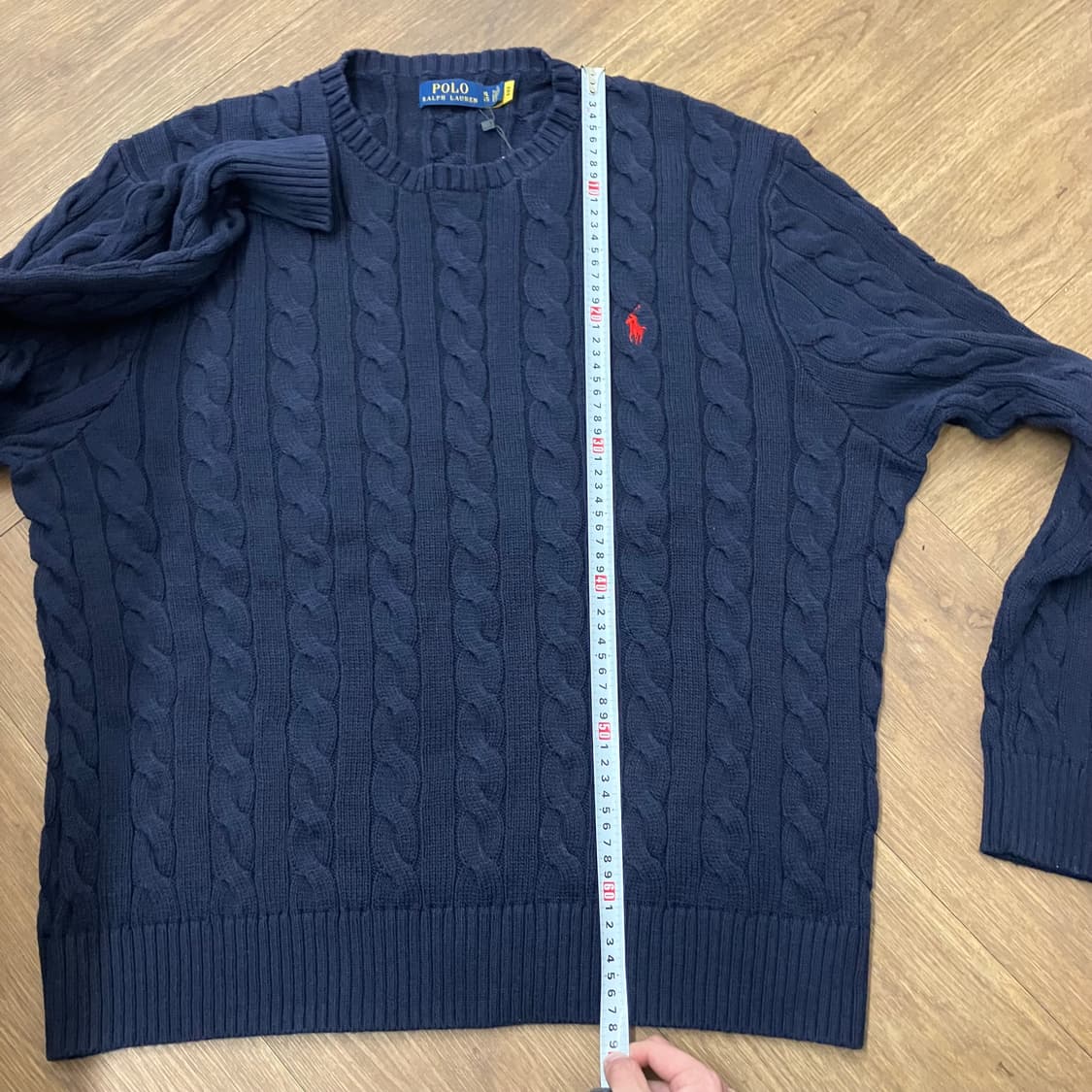 N60 폴로 꽈배기 니트 네이비 상품이미지6