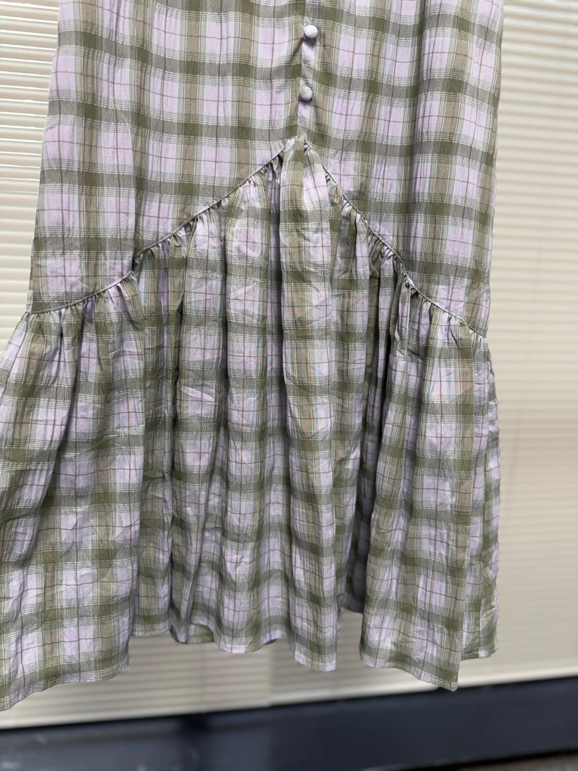 earth 라벤더 체크 스커트 상품이미지3