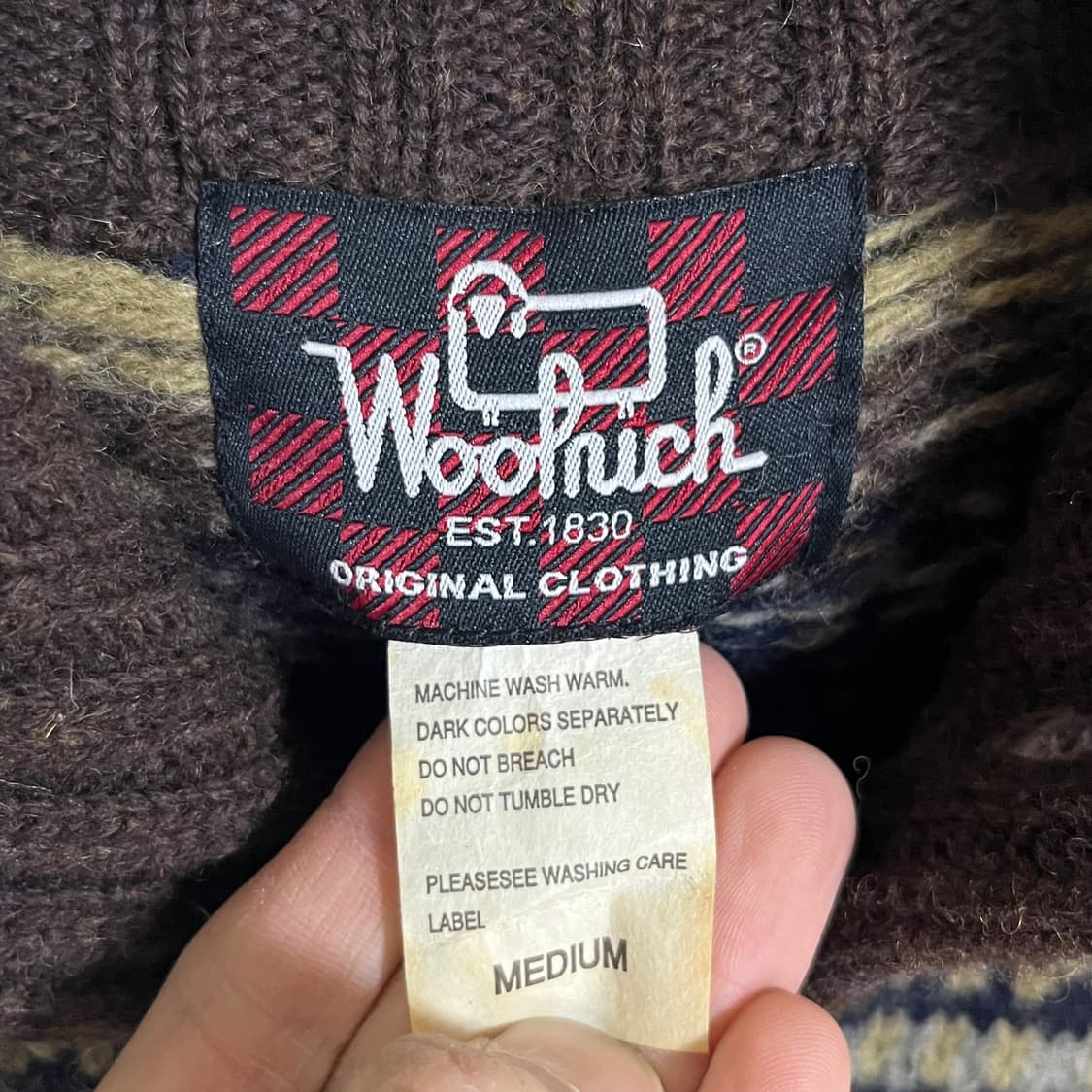 [Woolrich] 울리치 페어아일 숄카라 니트가디건 상품이미지5