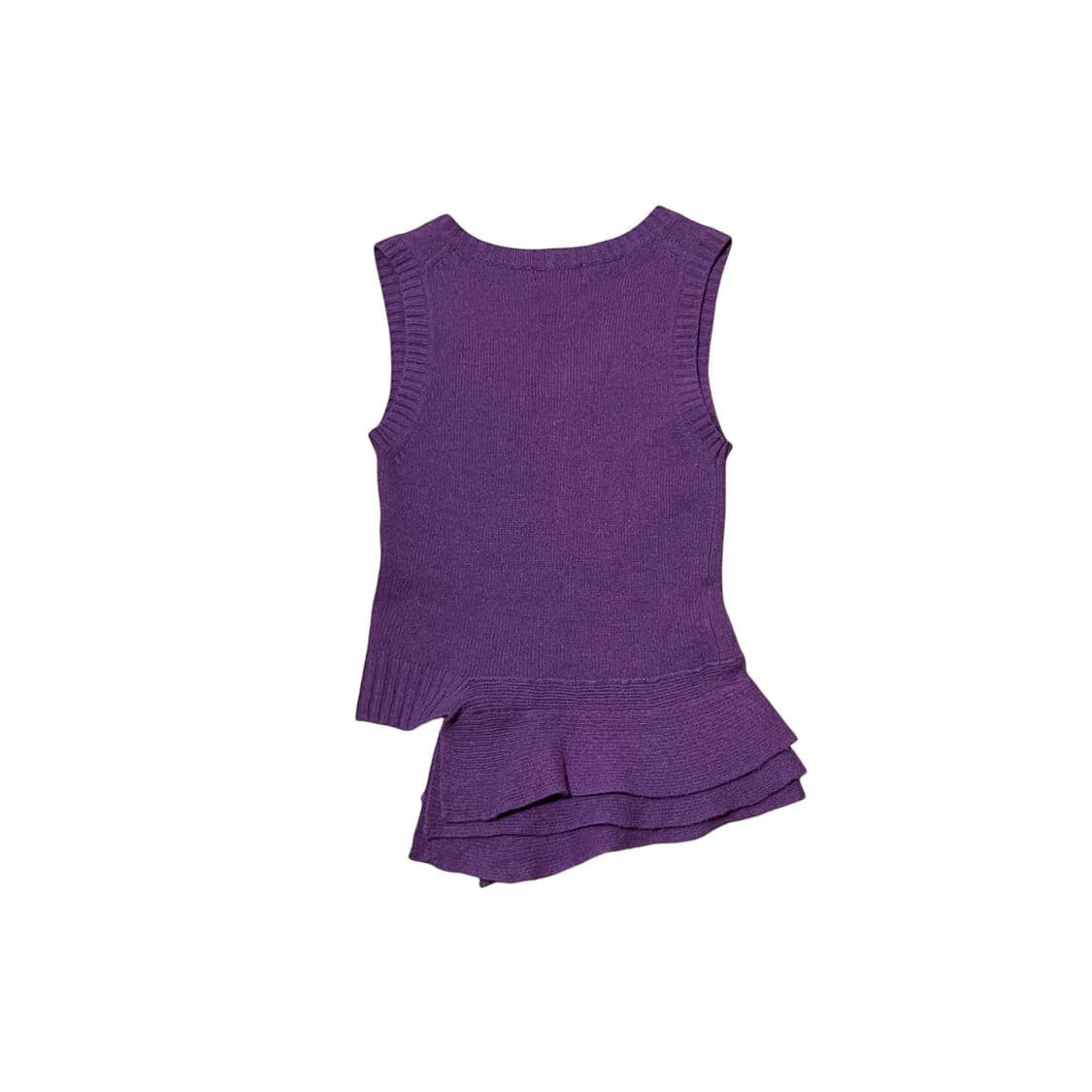 [DKNY] 바이올렛 프릴 울 100% 니트 베스트 상품이미지3