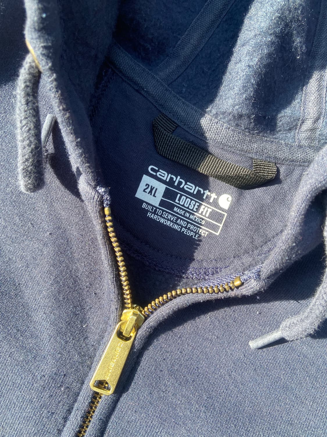 실측 3XL) 칼하트 네이비 후디집업 상품이미지5