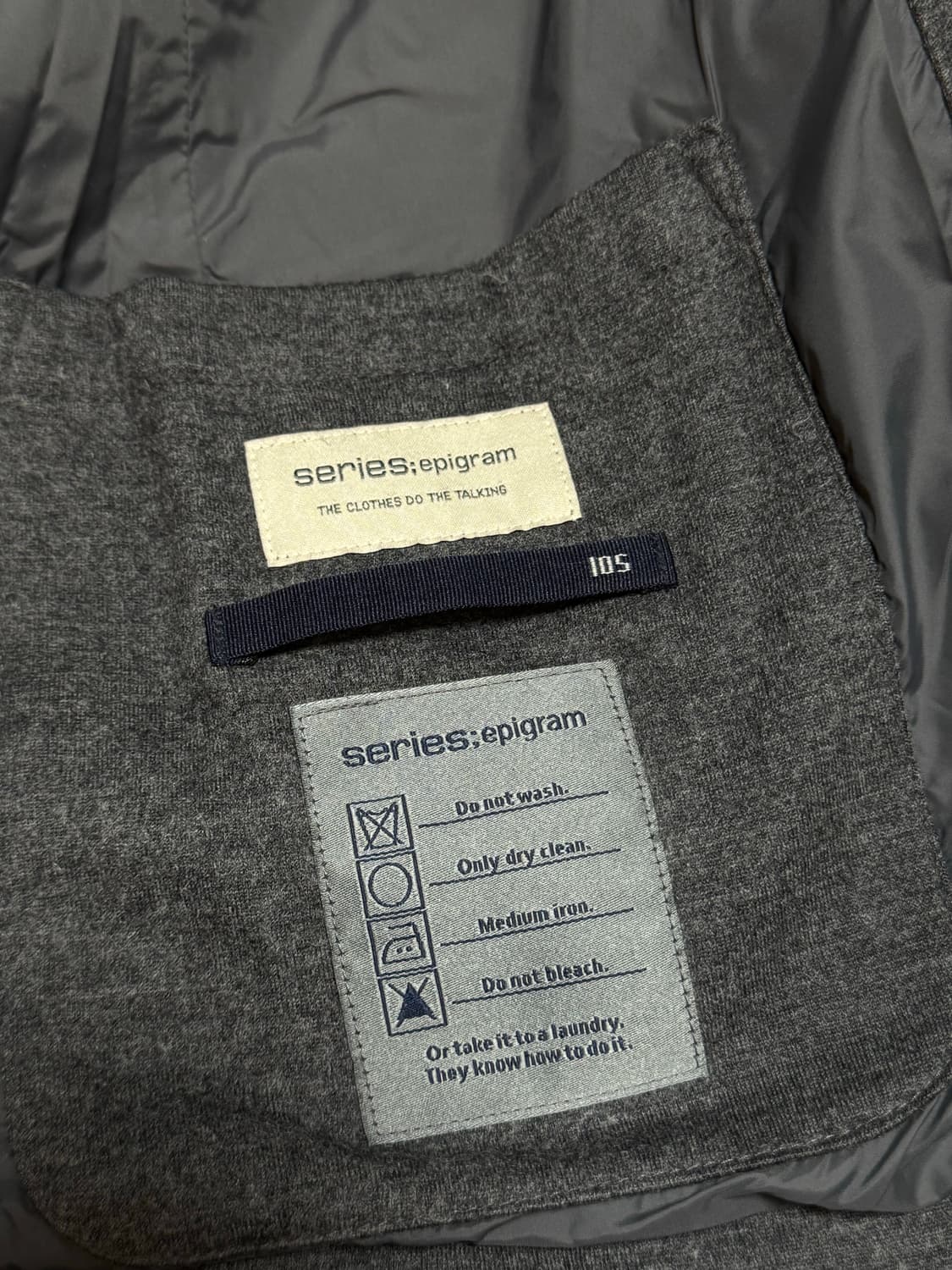 [L]시리즈 에피그램 패딩 자켓 그레이 상품이미지3