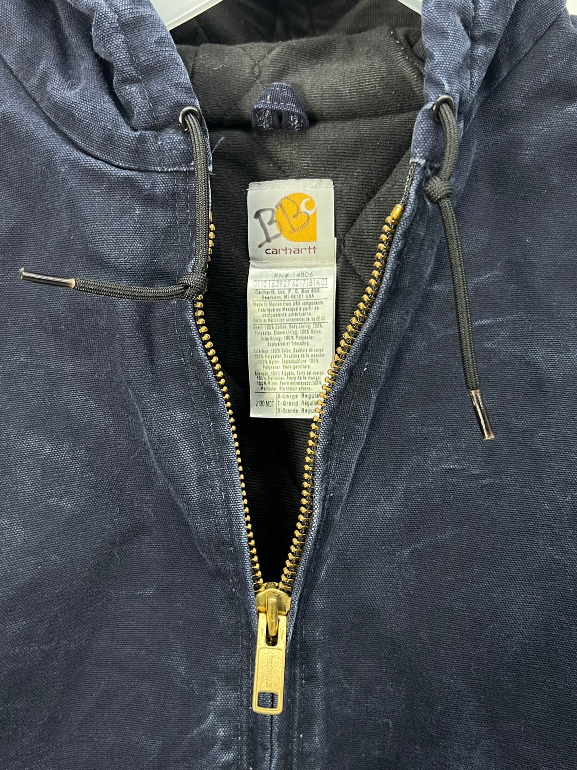 10s) Carhartt J130 MDT (네이비 XL) USA 상품이미지6