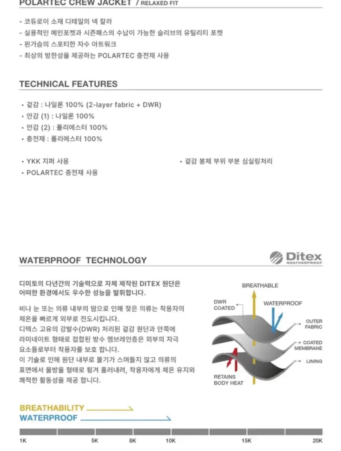 디미토 디트로이드 크루 자켓 (L,새상품) 상품이미지8