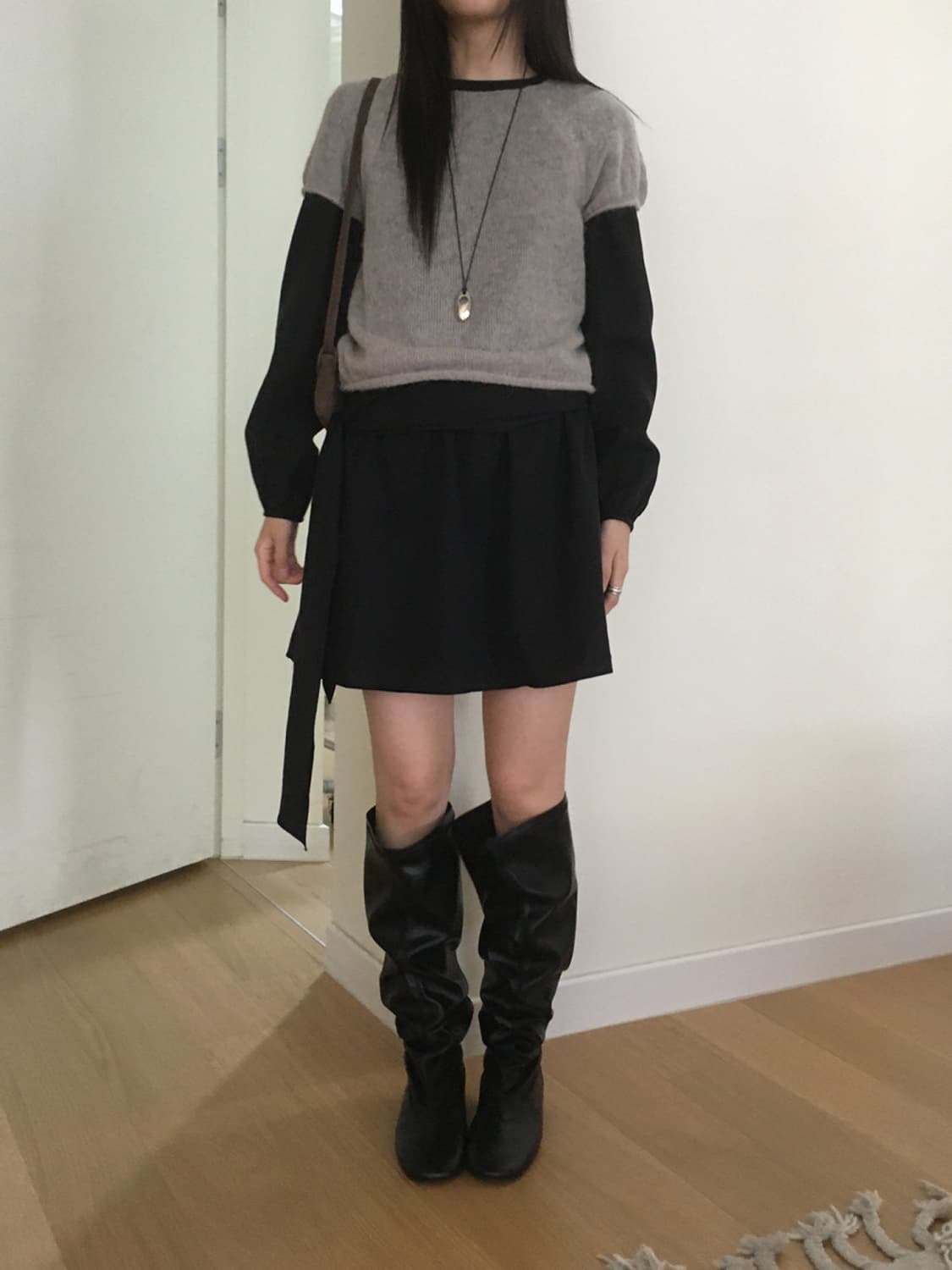 미엔느 mienne 소프트 하이 플랫 롱부츠 상품이미지6