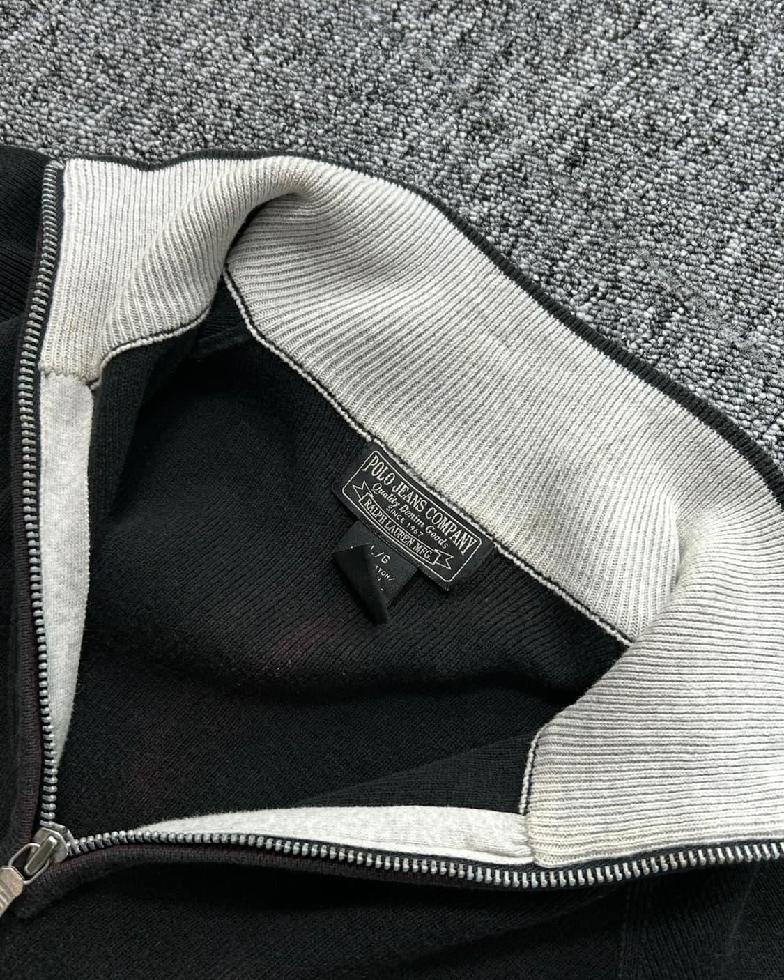 폴로 진스 성조기 로고 블랙 하프집업  상품이미지6