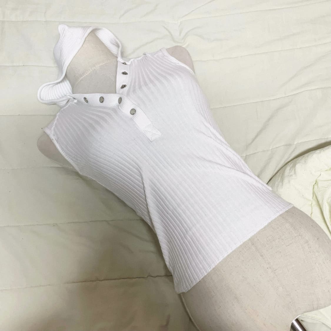 빈티지 나시 와투케 나시 긱시크 공겜여주 아카이브 펑크 나시 무채색 나시 상품이미지2