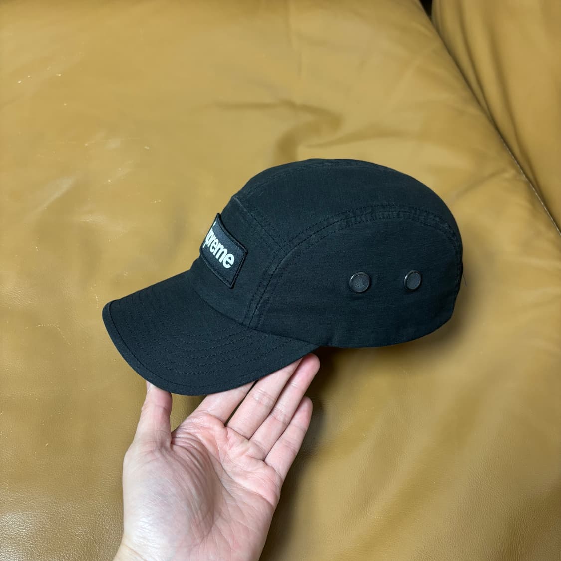 슈프림 캠프캡 모자 박스로고 22FW 밀리터리 블랙 상품이미지4