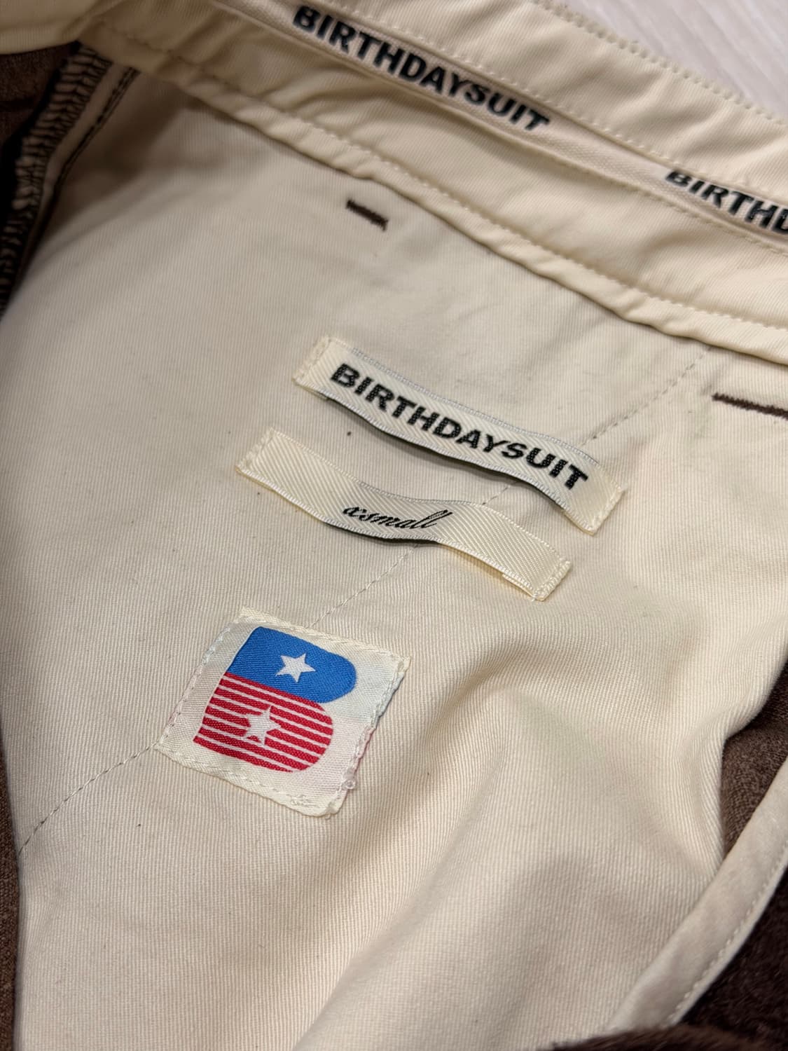 벌스데이수트 코튼 스웨이드 더블니 팬츠 브라운 상품이미지2