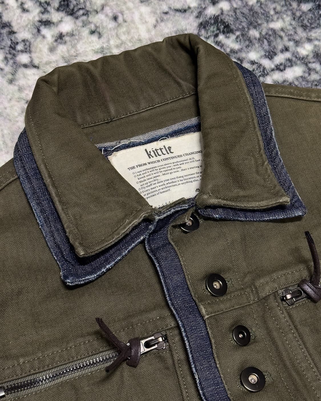 {Kittle} Denim Layered Artisanal Jacket  상품이미지5