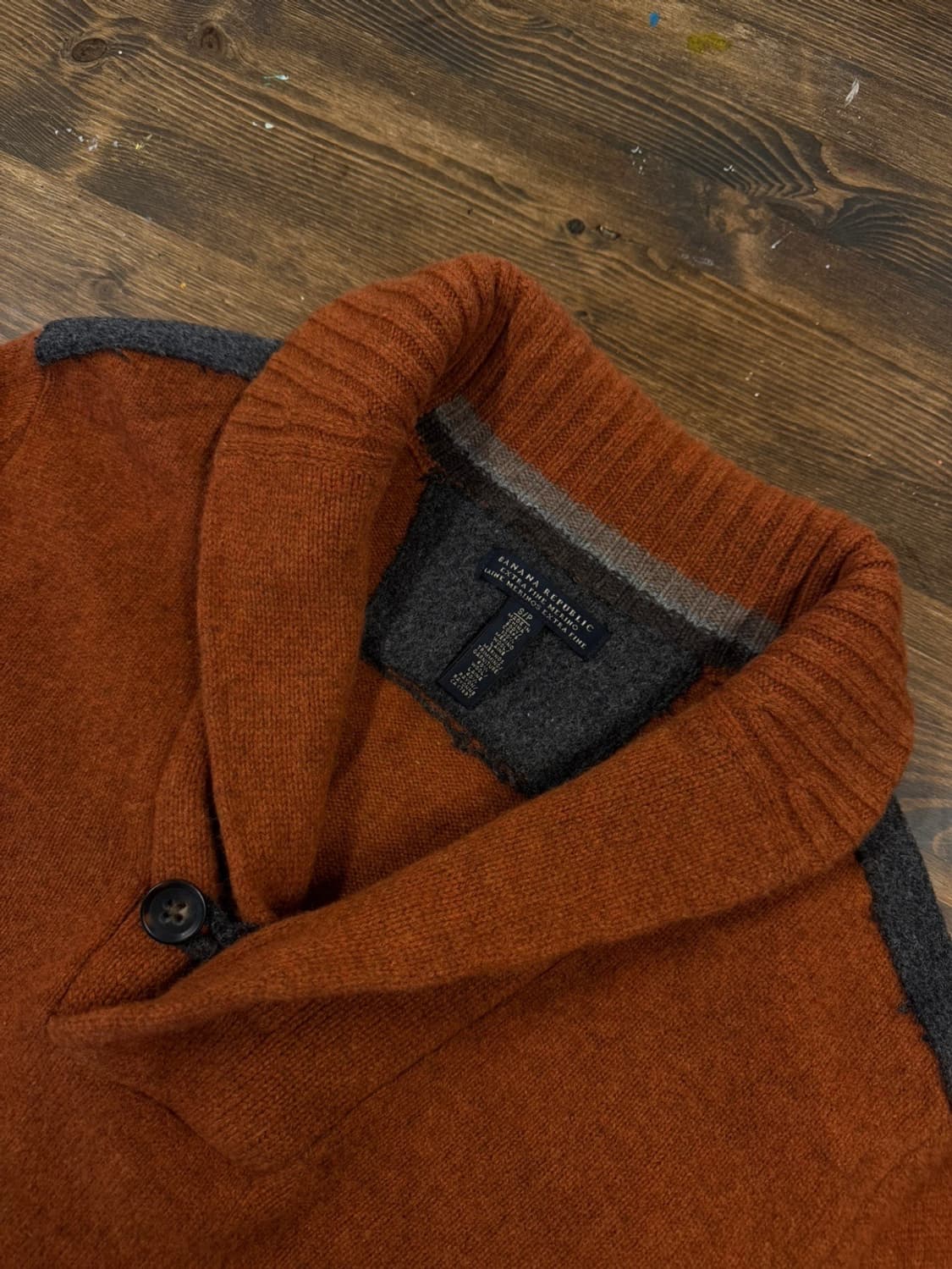 바나나 리퍼블릭 메리노울 숄칼라 니트 100 상품이미지7